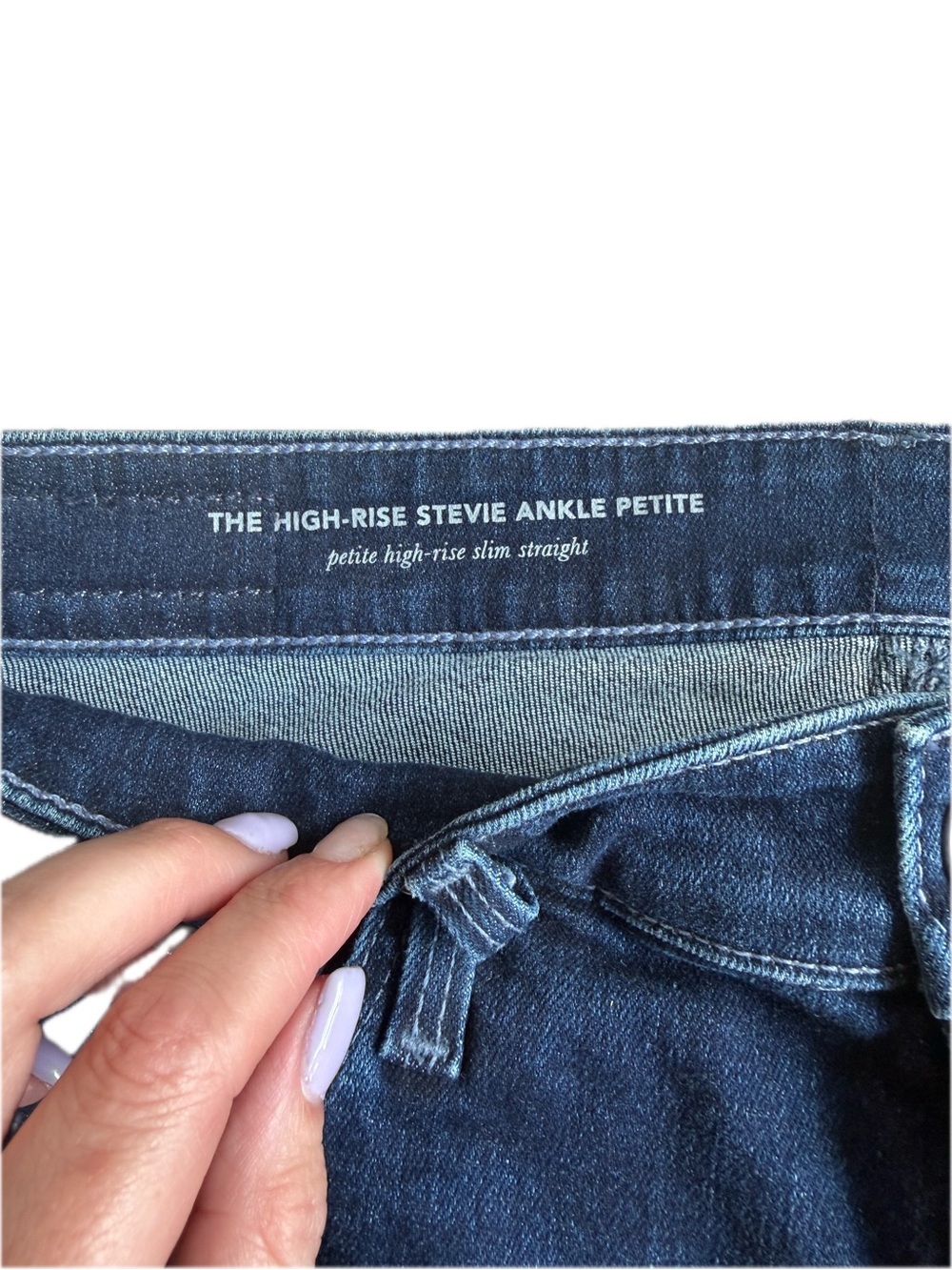 Anthropologie High Rise Slim Straight Stevie Ankle Petite Jeans - Picture 7 of 12